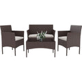 Divano Bricozone Set Di Mobili da Giardino in Rattan 4 Posti Salottino Salotto E T