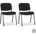 Scrivania 10022880_46 Set di 2 Sedie Impilabili per Ospiti Poltrona Imbotti