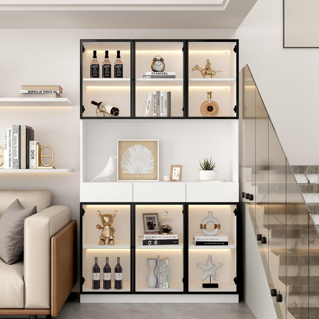 Libreria con porta USB bianco