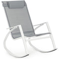 Sedia Yellowshop - DEMID poltrona giardino portico terrazza sedia a dondolo con p